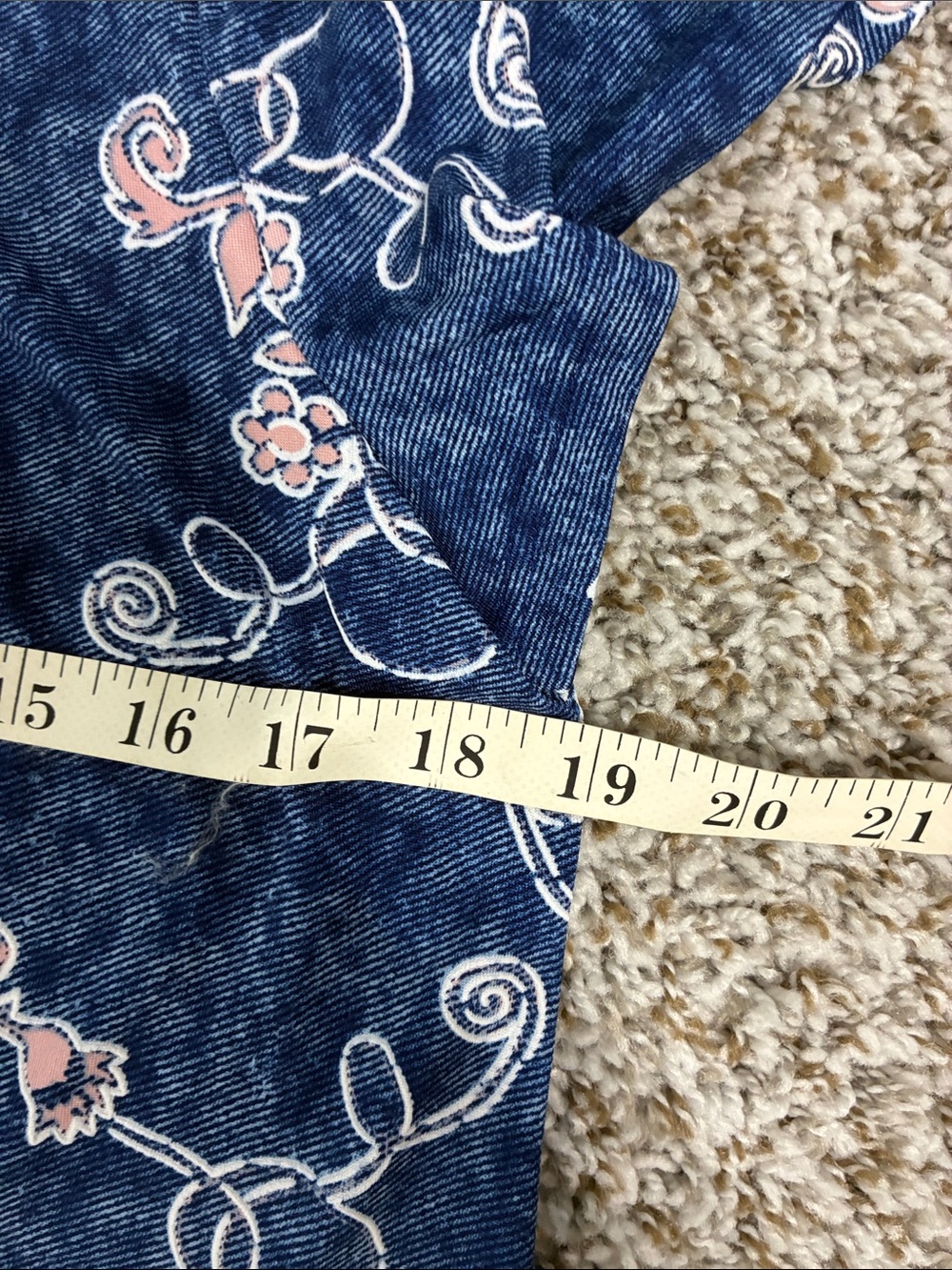 Joie De Vivre Blue Pink Floral A-Line Dress S Tulip Cap Sleeve Boho Cottagecore - Picture 10 of 11